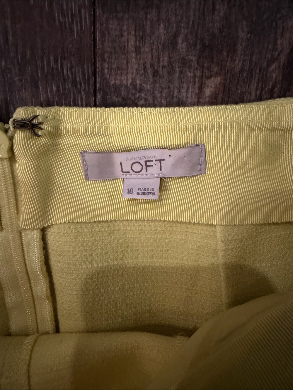 LOFT Bright Yellow Pencil Skirt with Front Slit - Picture 3 of 3